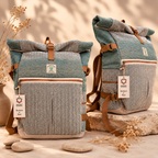 Mochila de Cáñamo para Viajes Color Salvia