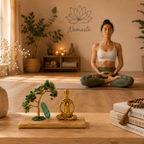 Jardín Zen de Yoga con Aventurina Verde y Árbol de la Vida Artesanal