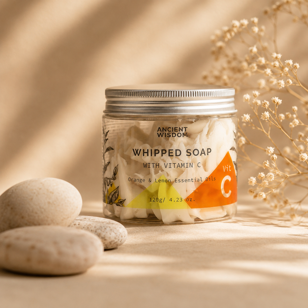 Jabón Batido de Aromaterapia con Vitamina C, Naranja y Limón