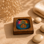 Bandejas de Madera Mango Hamsa Hechas a Mano Decoración Espiritual y Natural