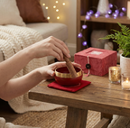 Cuenco tibetano Chakra El Centro de latón con mazo