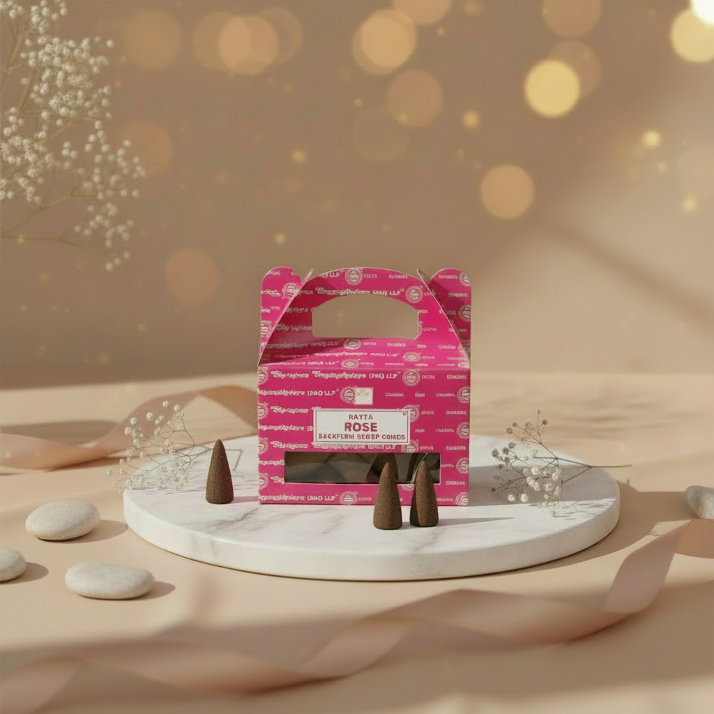 Conos de incienso de reflujo Satya Rosa 24 unidades para cascadas de humo y momentos románticos