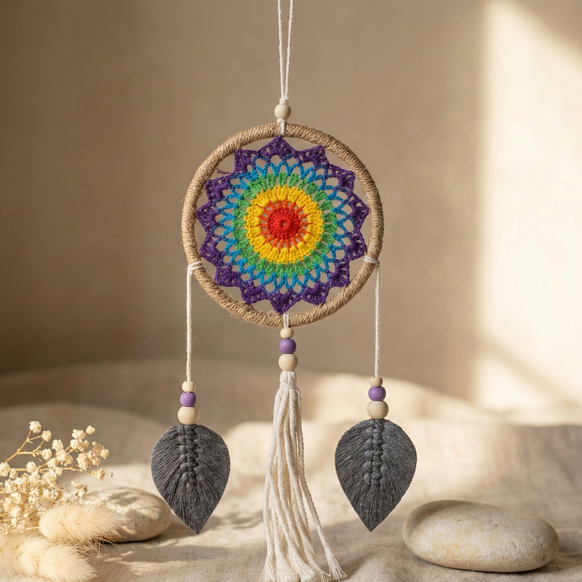 Atrapasueños - Elementos Multicolor Mediano