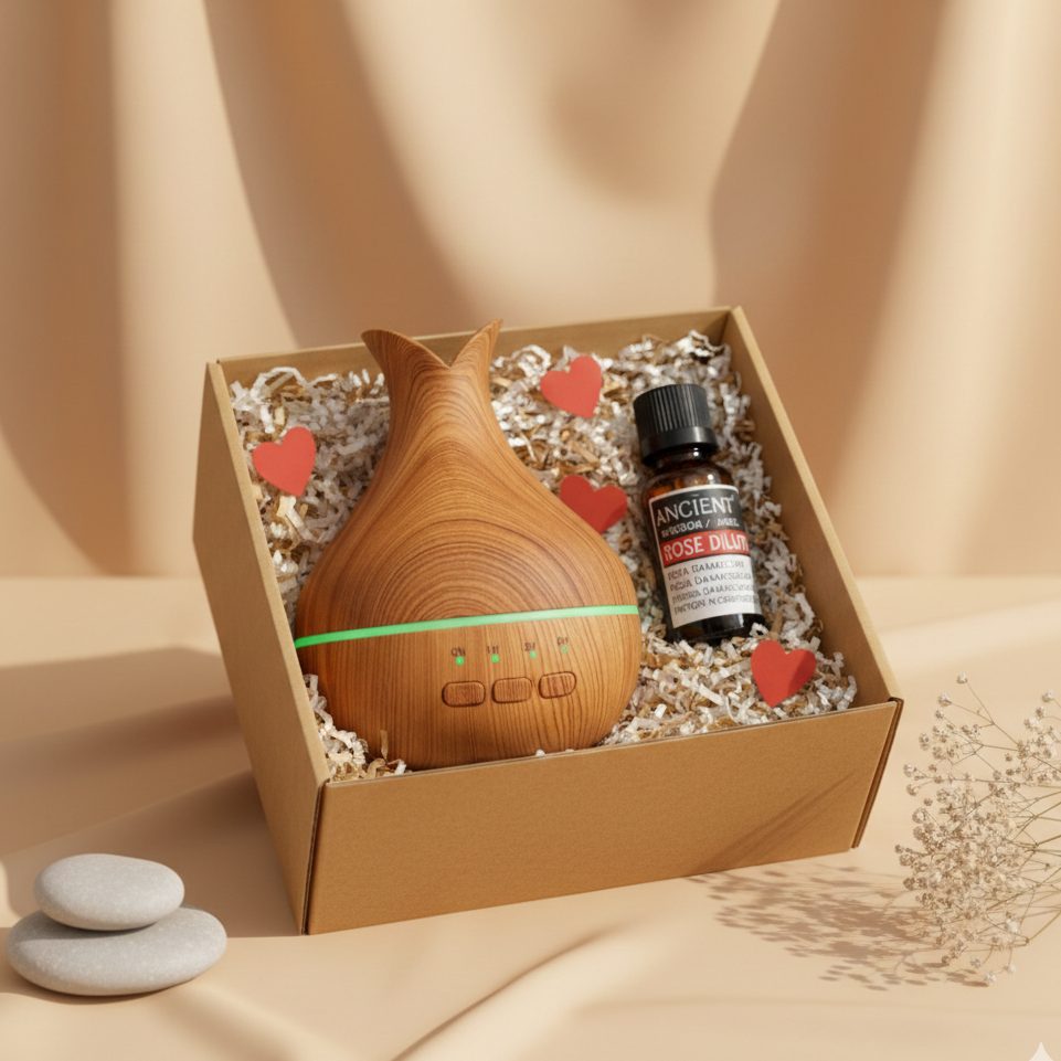 Pack Difusor de Aromas con Aceite Esencial de Rosa de Regalo