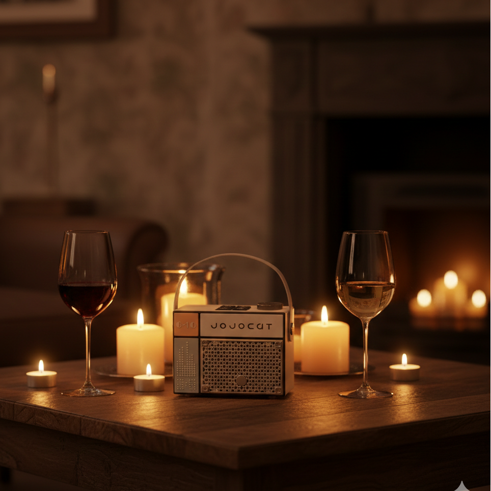 Altavoz retro Bluetooth Jojocut C10 radio portátil con asa y batería recargable