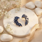 Pendientes de Cristal Vintage - Alas de ángel - Azul