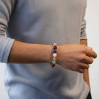 Pulsera 7 Chakras de Cedro y Piedras Naturales hecha a mano