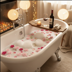 Ramo de flores de jabón rosas de color rosa y clavel en caja regalo para baño romántico