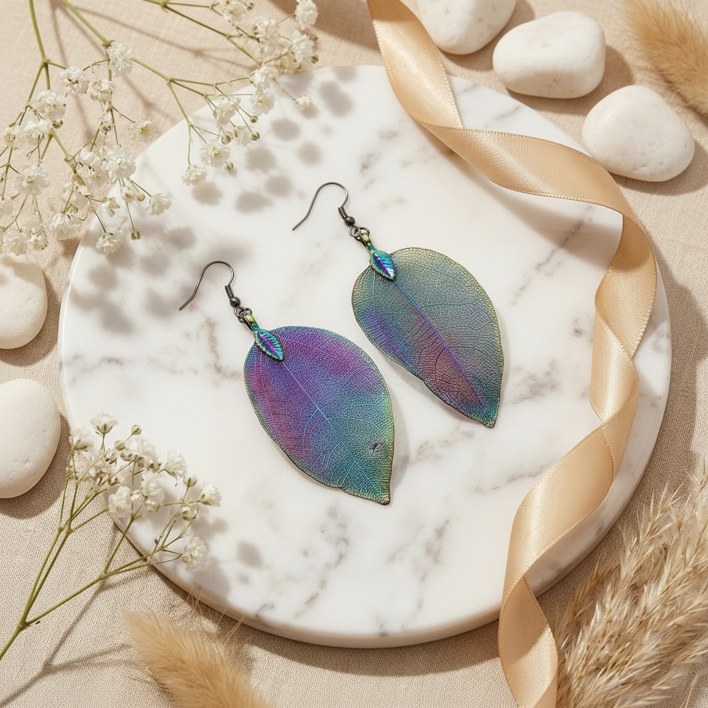 Pendientes - Hoja de valor - Multicolor