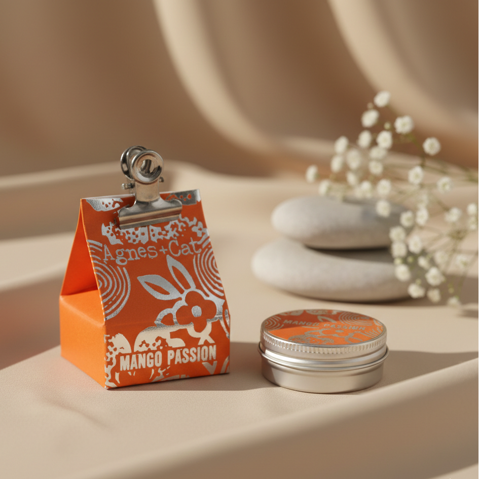 Bálsamo labial vegano Mango Maracuyá con mantecas naturales