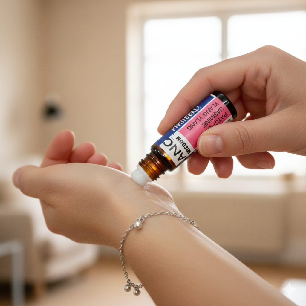 Roll on aromaterapia Get Physical con patchouli jazmín y ylang ylang