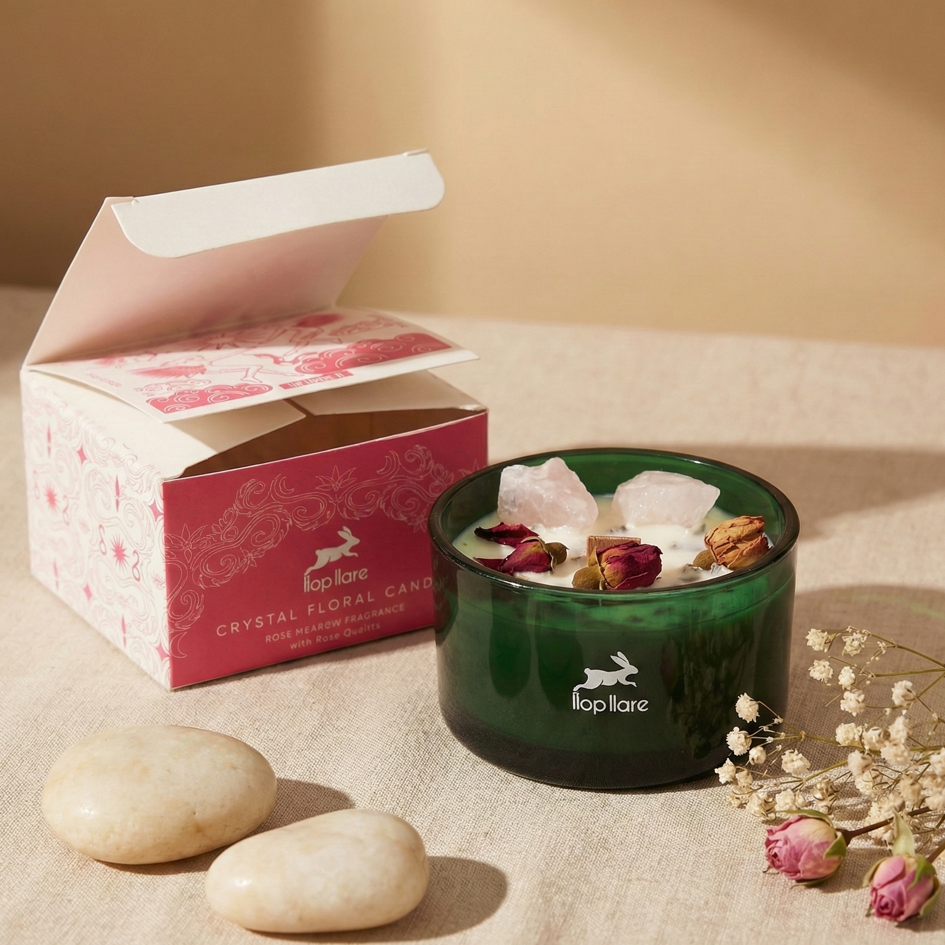 Vela Flor Mágica de Cristal Hop Hare - Los Amantes