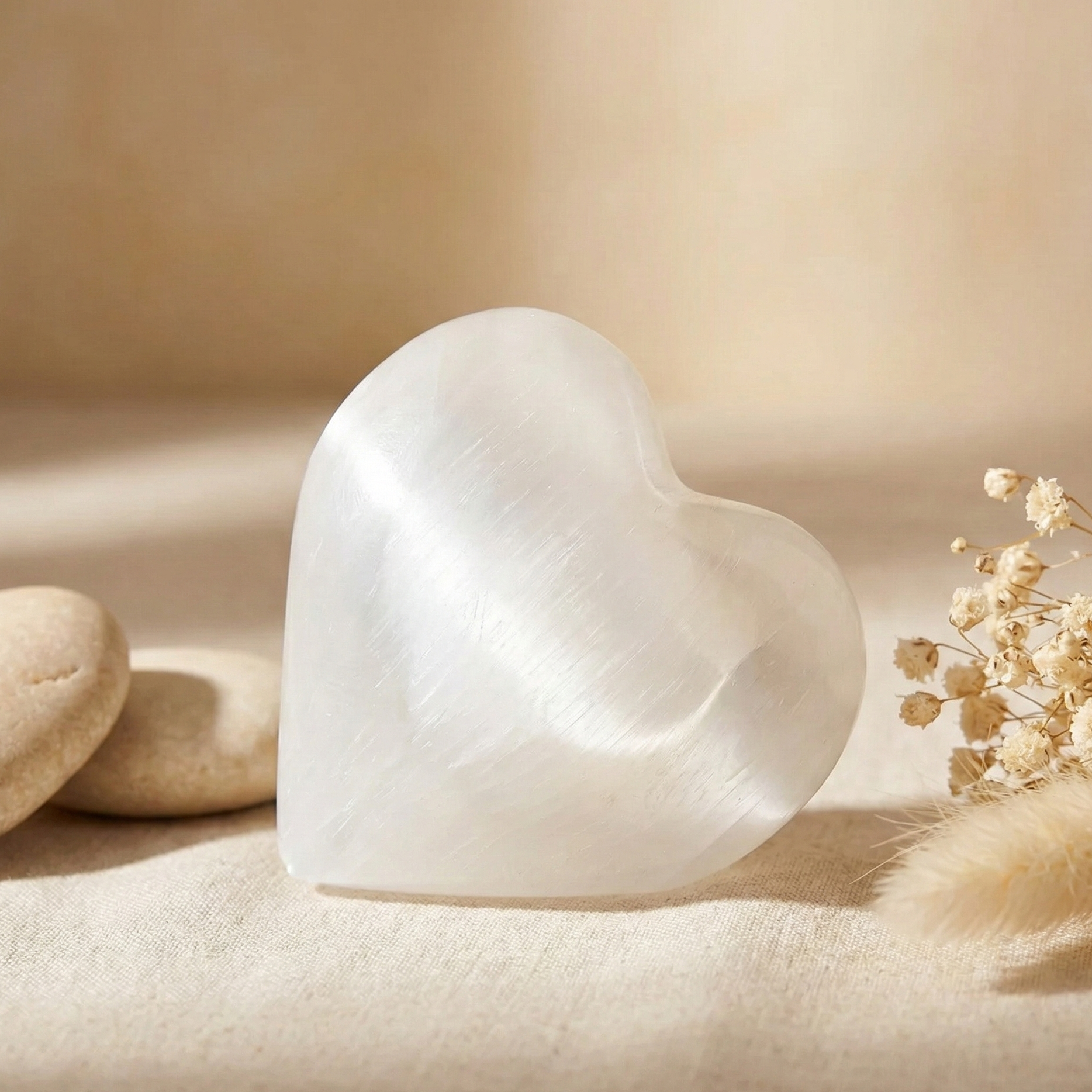Corazón de selenita - 7-8cm