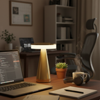 Lámpara táctil de mesa en cobre recargable USB C