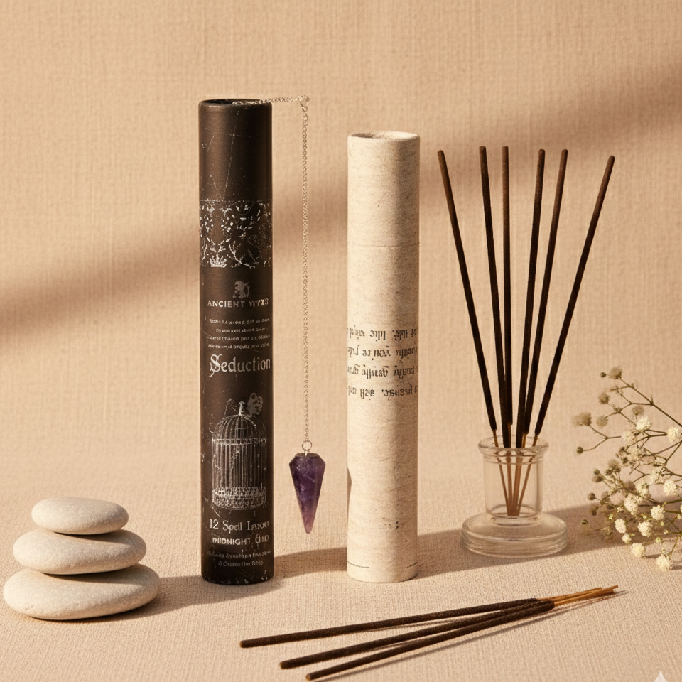 Incienso Ritual de Seducción con Péndulo de Amatista
