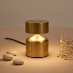 Lámpara táctil champiñón plano bronce USB-C recargable