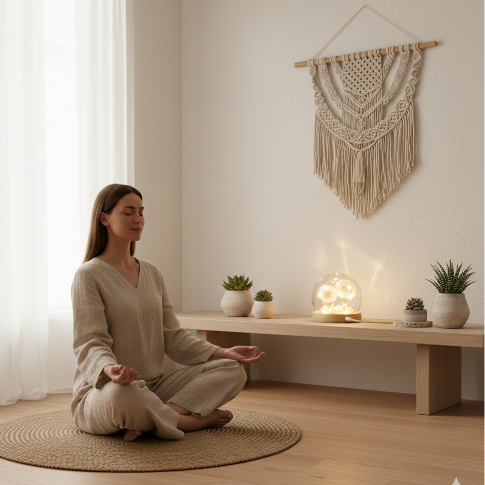 Domo de luz con dos dientes de león LED USB lámpara decorativa romántica