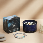 Vela de cristal del zodiaco Piscis (Soja Natural)