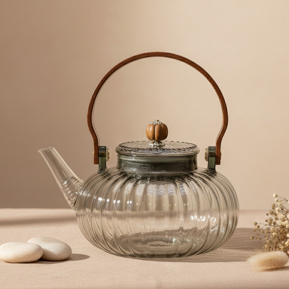 Tetera con Infusor de Vidrio - Carbón Nacarado - 950ml