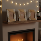 Marco de fotos Hamsa blanco de madera de mango 13x18 cm decoración protectora y zen