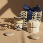 Caja de Regalo con Vela de Gardenia & Bombas de Baño de Provence y Dolly Blue