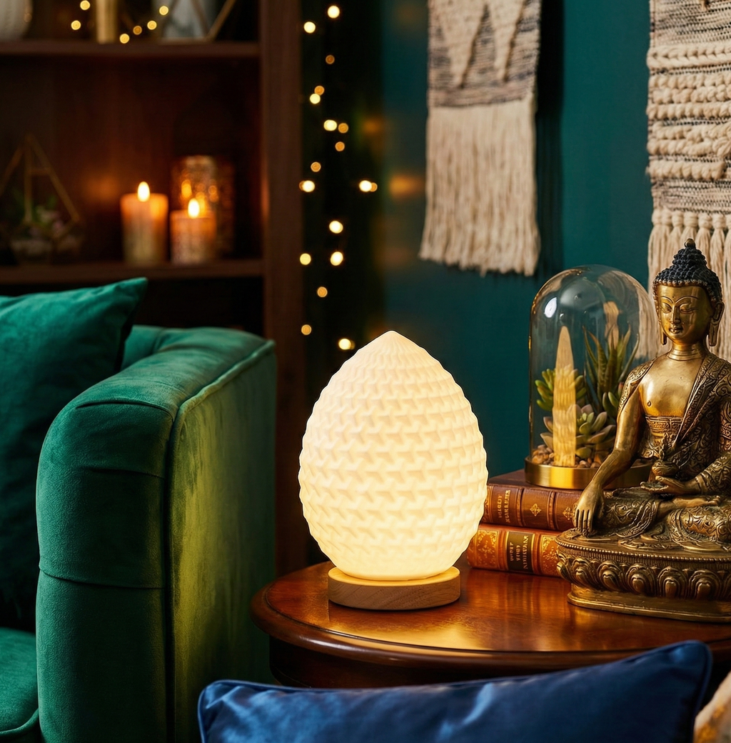 Lámpara ambiental Wave USB con 3 niveles de brillo en forma de lágrima