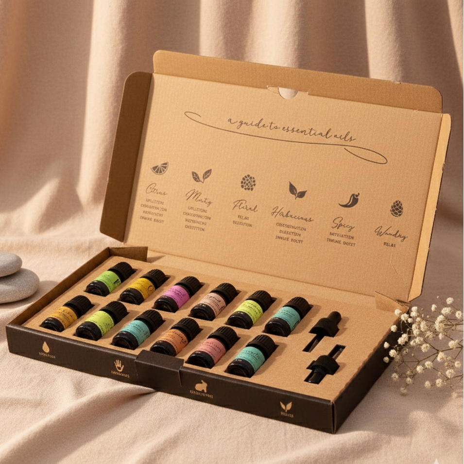 Set aceites esenciales aromaterapia vegano y natural