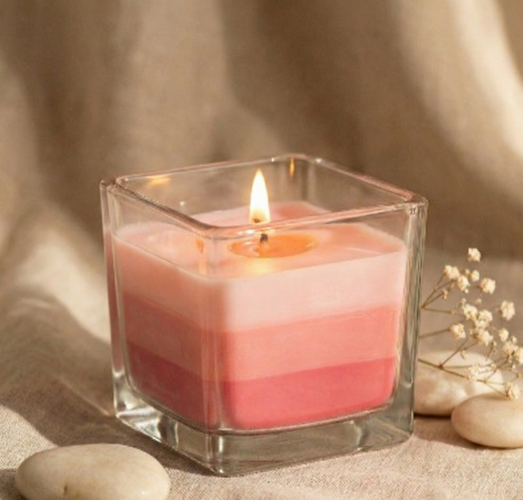 Vela aromática Rainbow Jar flor de cactus multicolor 170 g