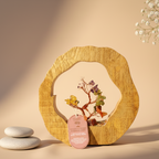 Jardín árbol de piedras preciosas siete chakras con base de madera de mango y 60 chips