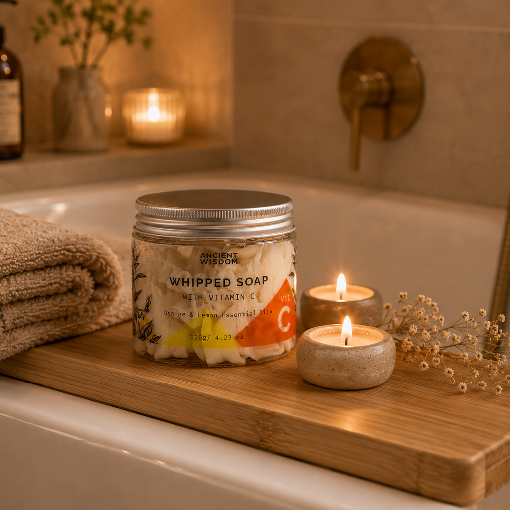 Jabón Batido de Aromaterapia con Vitamina C, Naranja y Limón