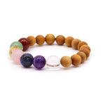 Pulsera 7 Chakras de Cedro y Piedras Naturales hecha a mano