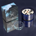 Vela de cristal del zodiaco Piscis (Soja Natural)