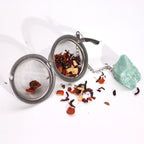 Colador de té con piedra natural Aguamarina