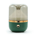 Difusor de aroma verde y bronce USB con luz de colores para hogar y oficina