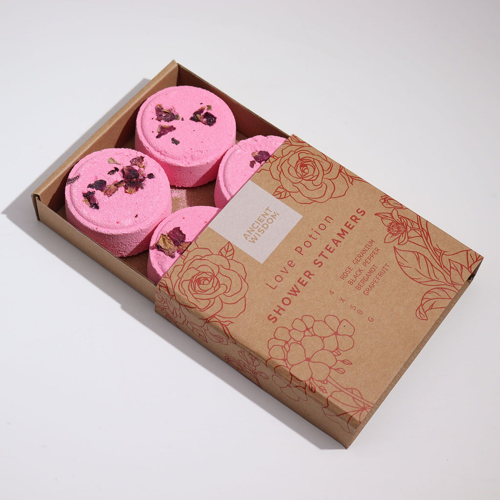 Pastillas de ducha Zen Poción de Amor cuarteto de aromaterapia
