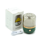 Difusor de aroma verde y bronce USB con luz de colores para hogar y oficina