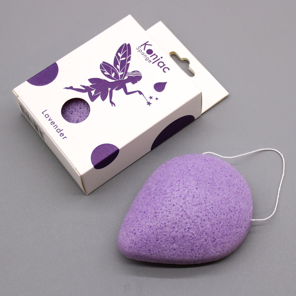 Esponja facial Konjac de lavanda calmante 100% natural