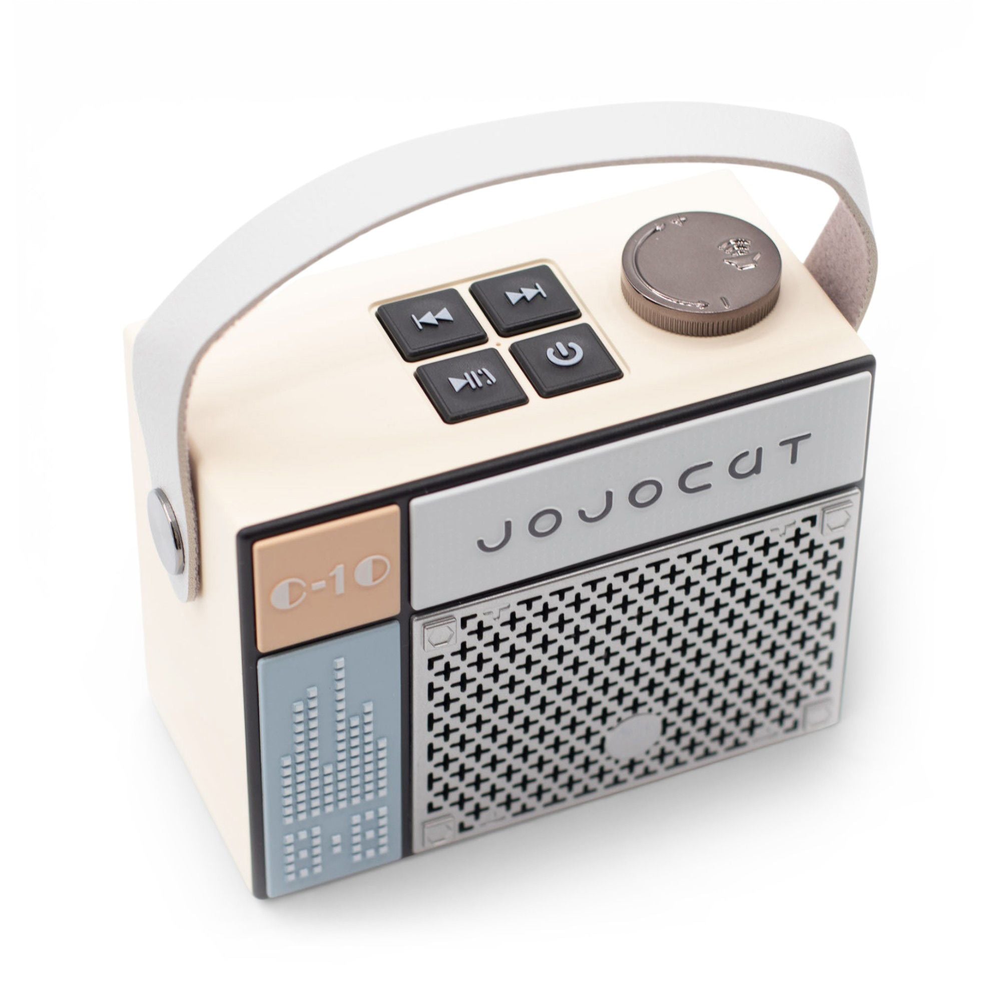 Altavoz retro Bluetooth Jojocut C10 radio portátil con asa y batería recargable