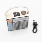 Altavoz retro Bluetooth Jojocut C10 radio portátil con asa y batería recargable