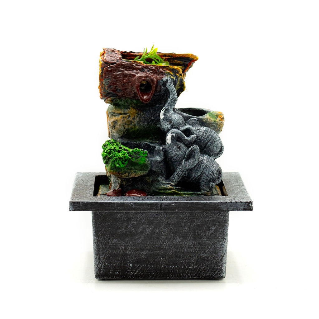 Fuente de Agua Feng Shui "Elefantes Enamorados"