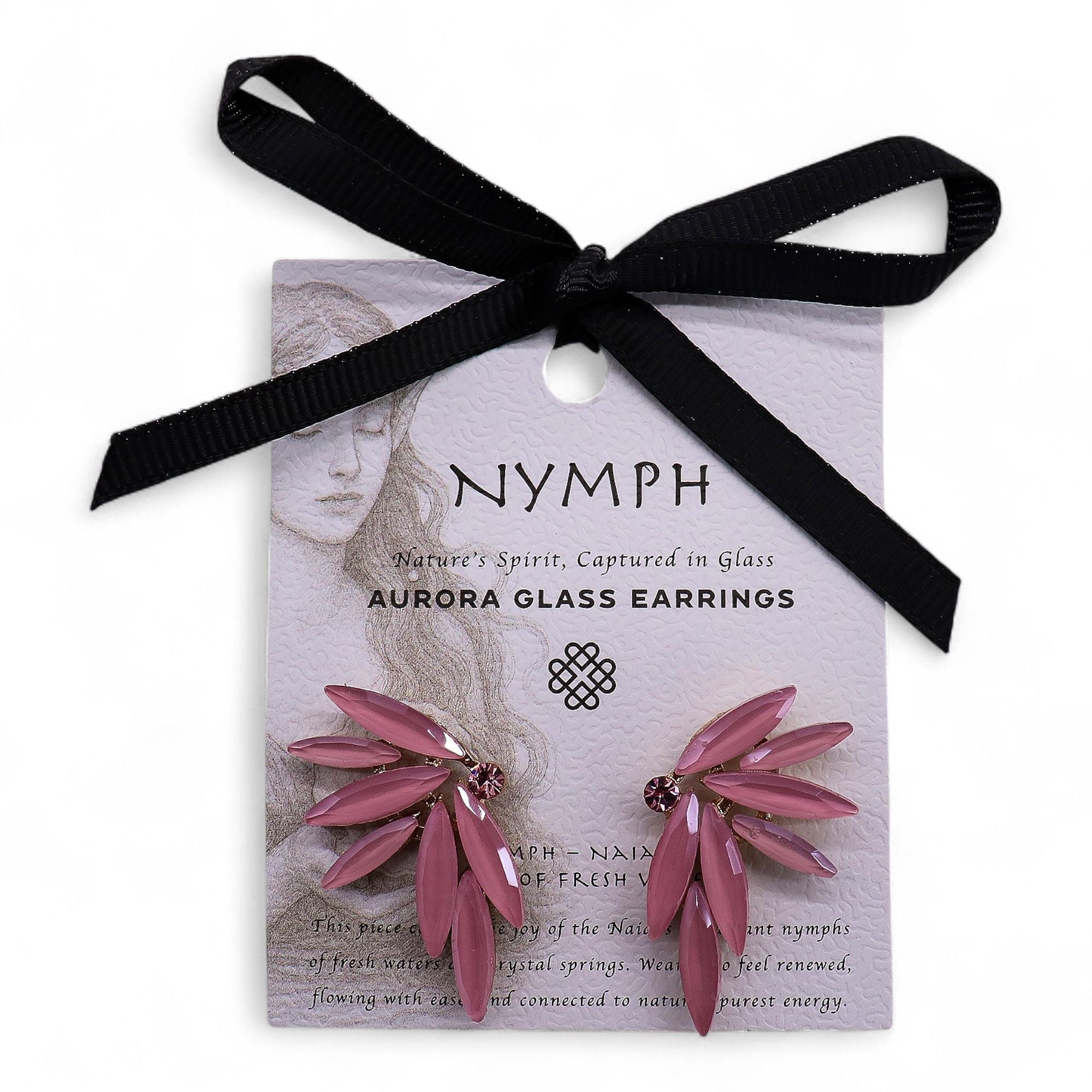 Pendientes de Cristal Vintage - Hadas - Cuarzo Rosa