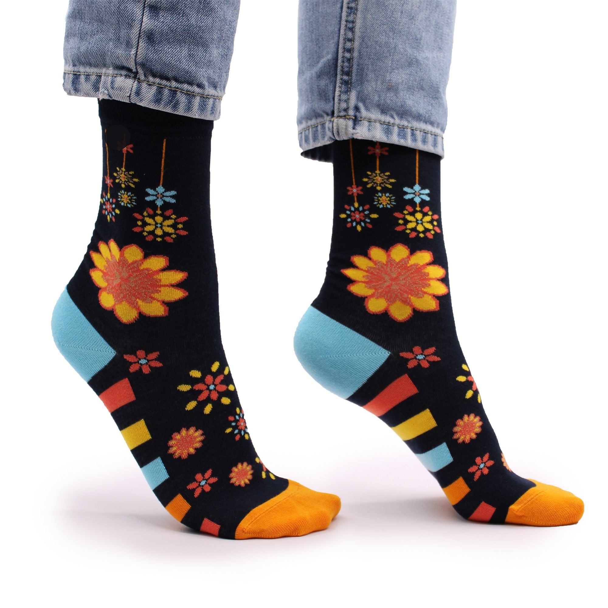 Calcetines de bambú Hop Hare Flores de Mandala talla S/M