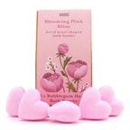 Set bombas de baño corazón rosa aroma chicle 5 unidades regalo romántico y divertido
