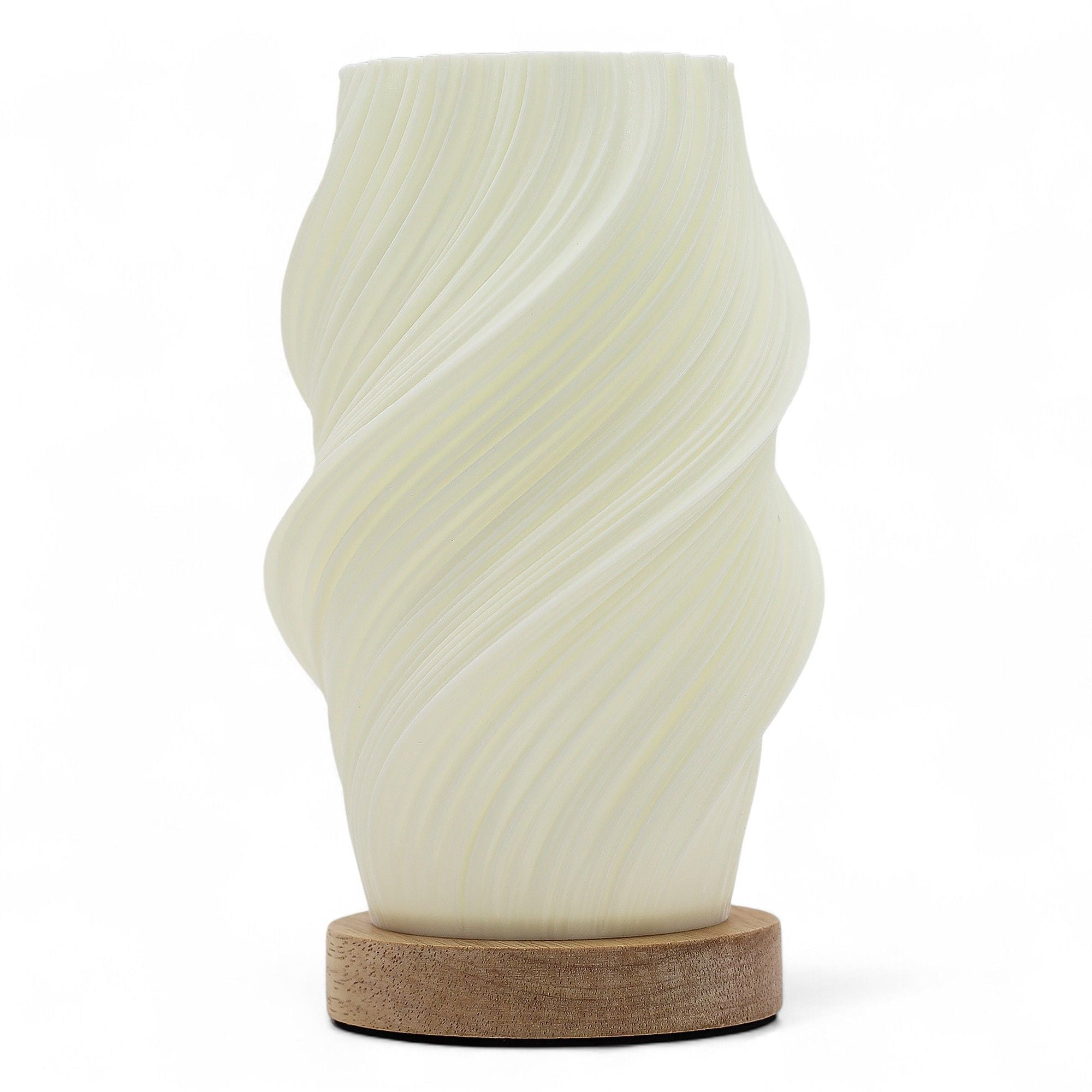 Lámpara de mesa nube trenzada luz cálida USB base de madera