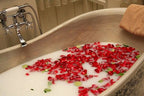 Ramo de flores de jabón rosas rojas y clavel en caja regalo para baño romántico