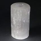 Portavelas Candelabro de Selenita Cilíndrico 15 cm Luz Purificadora