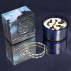 Vela de cristal del zodiaco Cáncer de soja con pulsera de piedras preciosas