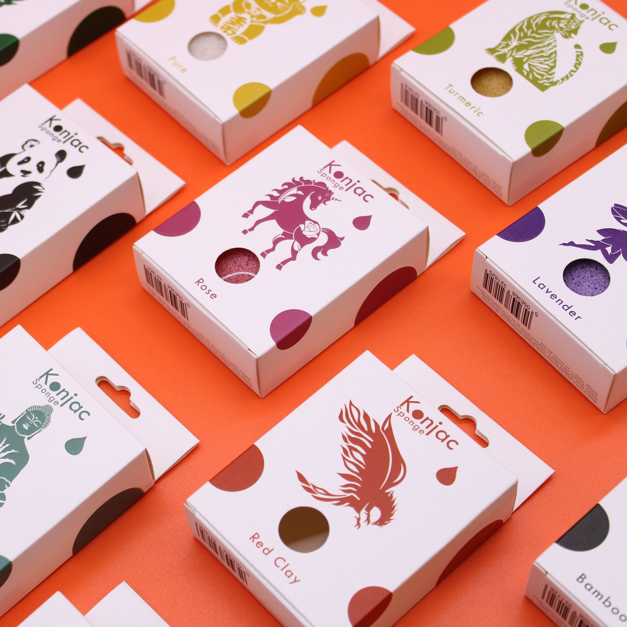 Esponja facial Konjac de lavanda calmante 100% natural