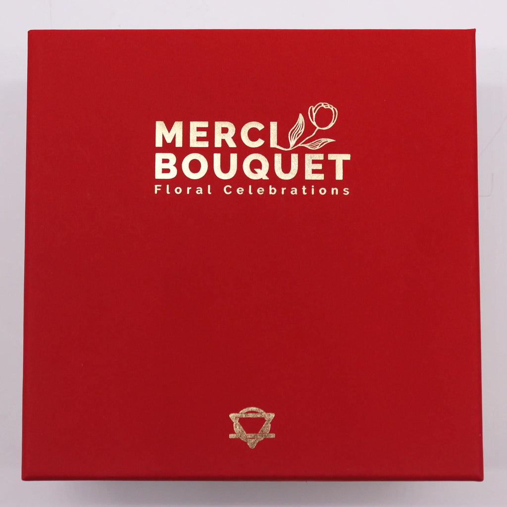 Caja regalo flores de jabón rosas rojas clásicas